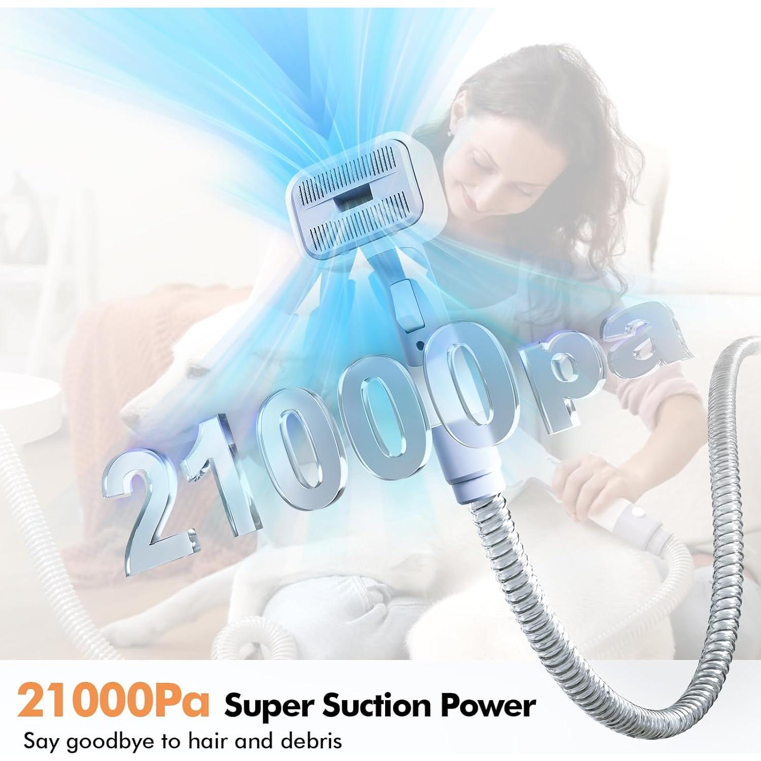 Kit de Aspiradora y Secador para Perros Loveepee 9-en-1 21KPa