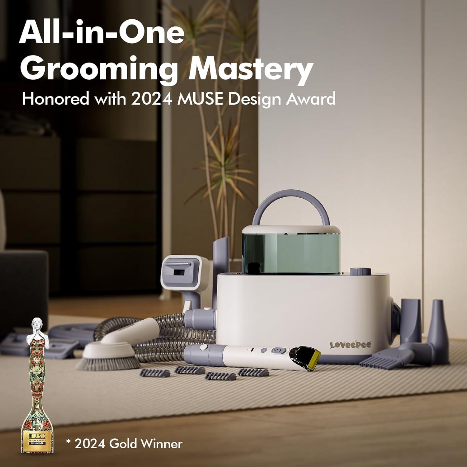 Kit de Aspiradora y Secador para Perros Loveepee 9-en-1 21KPa