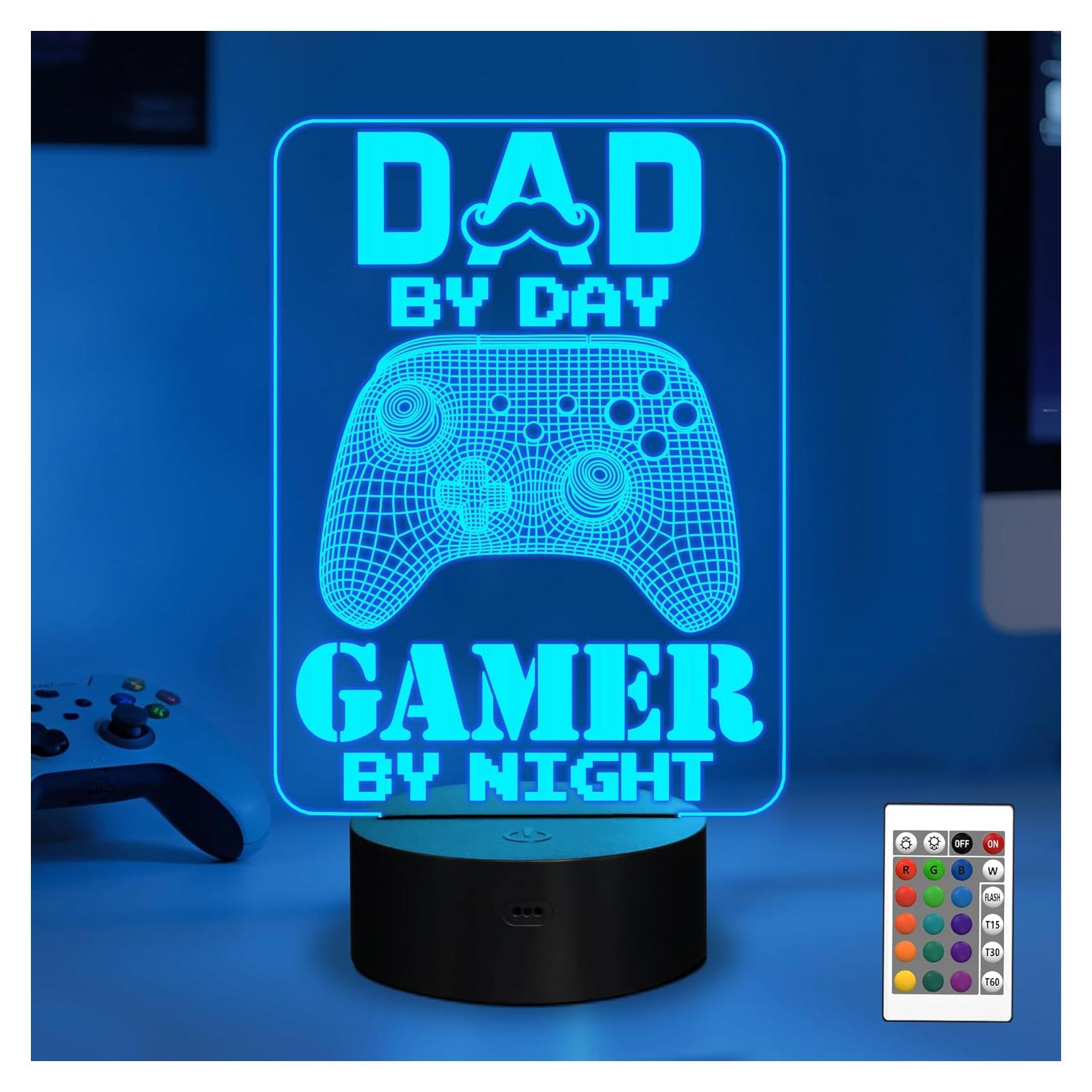 Luz Nocturna 3D Gamer YuanDian con Control Remoto 16 Colores