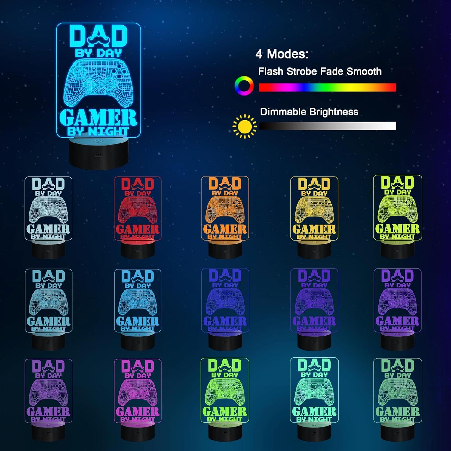 Luz Nocturna 3D Gamer YuanDian con Control Remoto 16 Colores