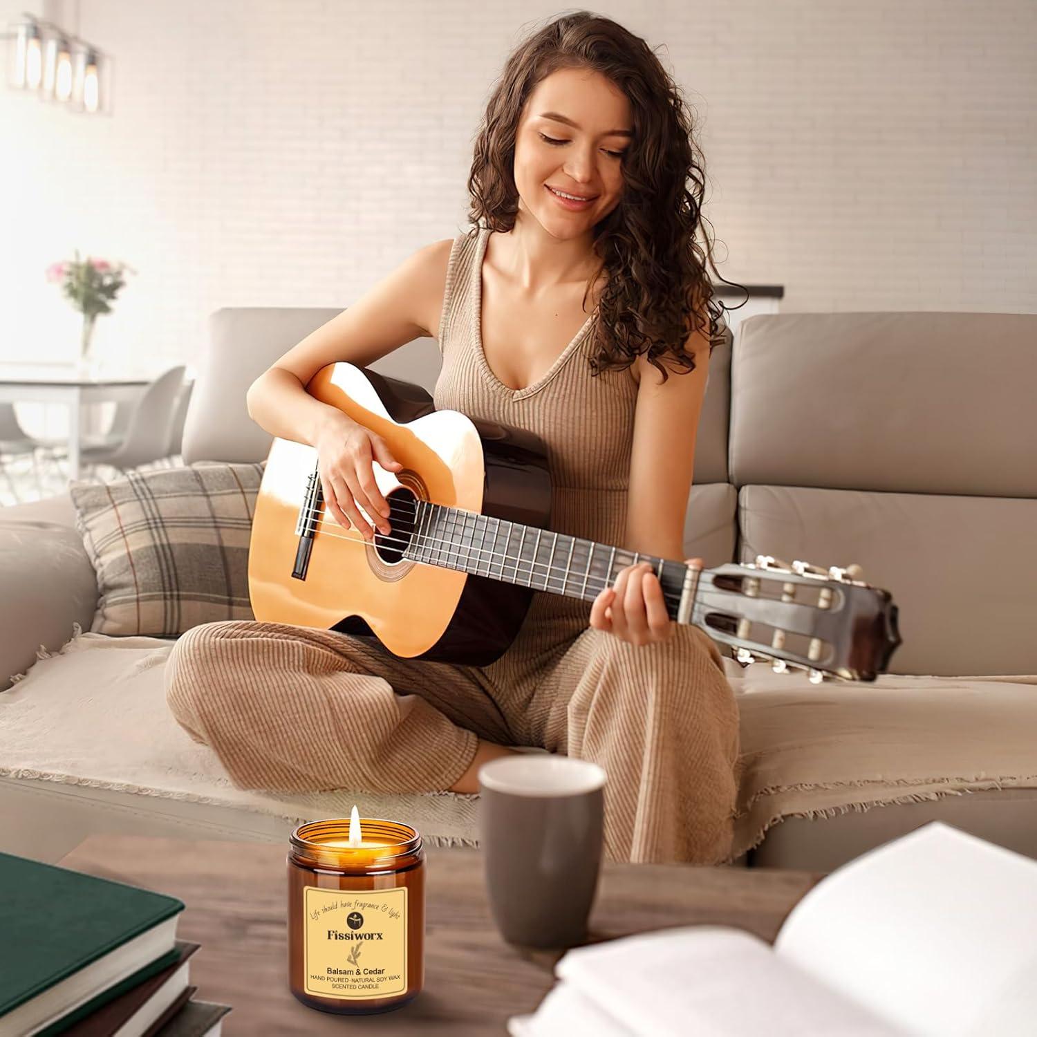 Juego de Velas Aromáticas Balsamo y Cedro 2 Pack - Cera de Soja 425g