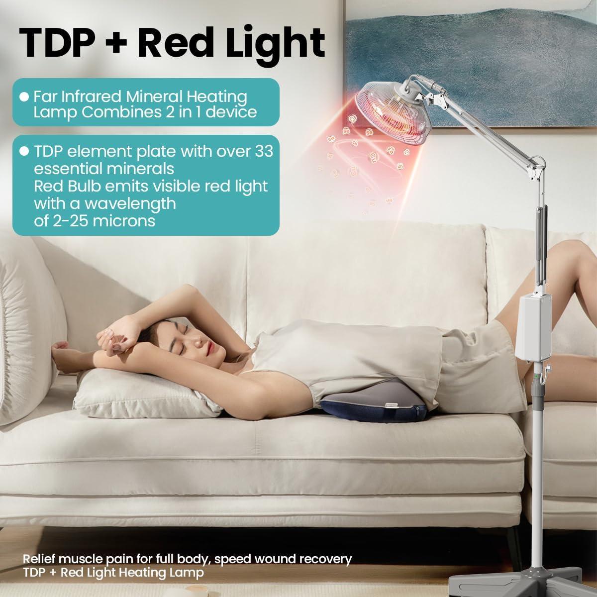 Lámpara de Terapia de Luz Infrarroja YUNCHI 275W 2 en 1