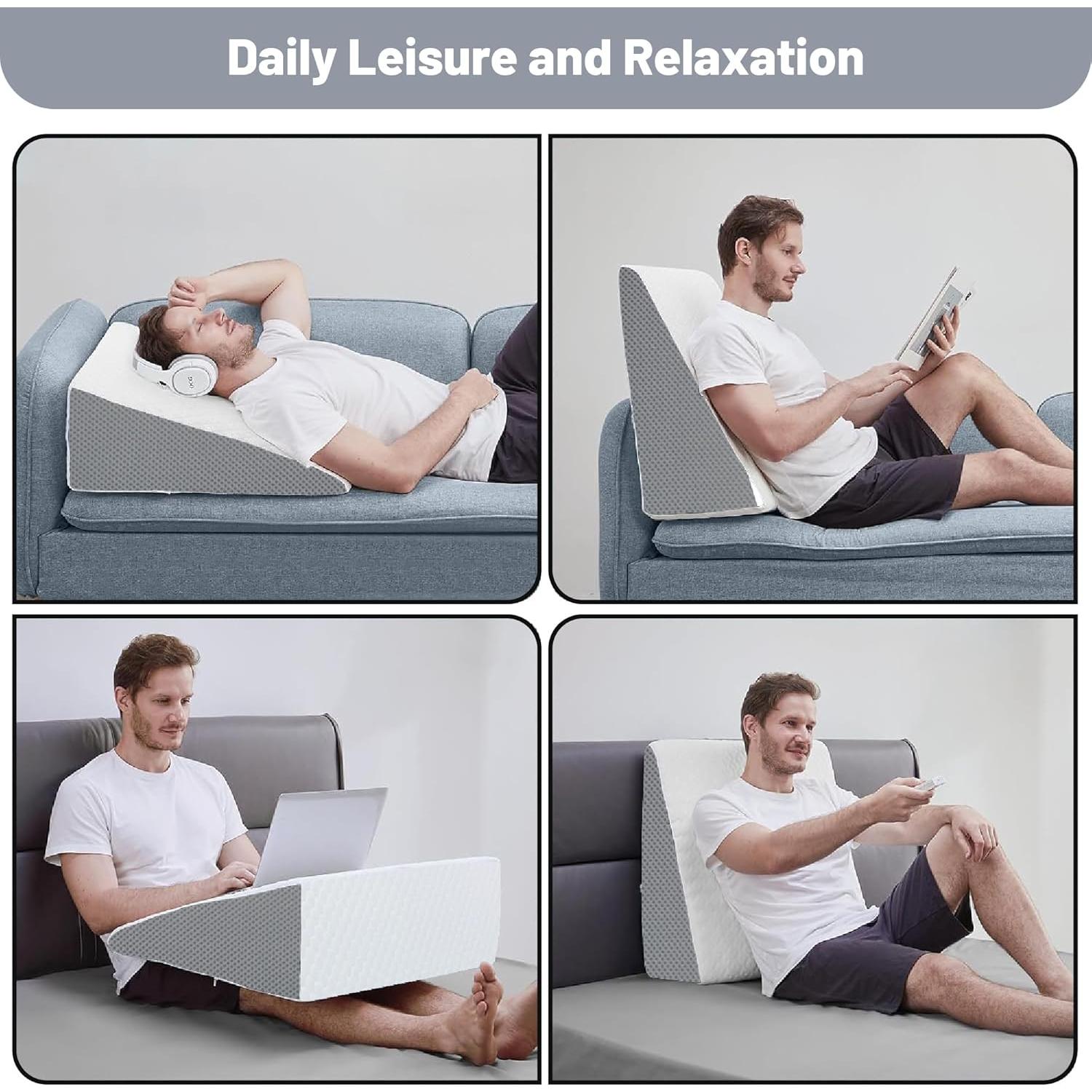 Almohada en Cuña Nutan Triangular para Reflujo y Sueño 60.96x30.48cm