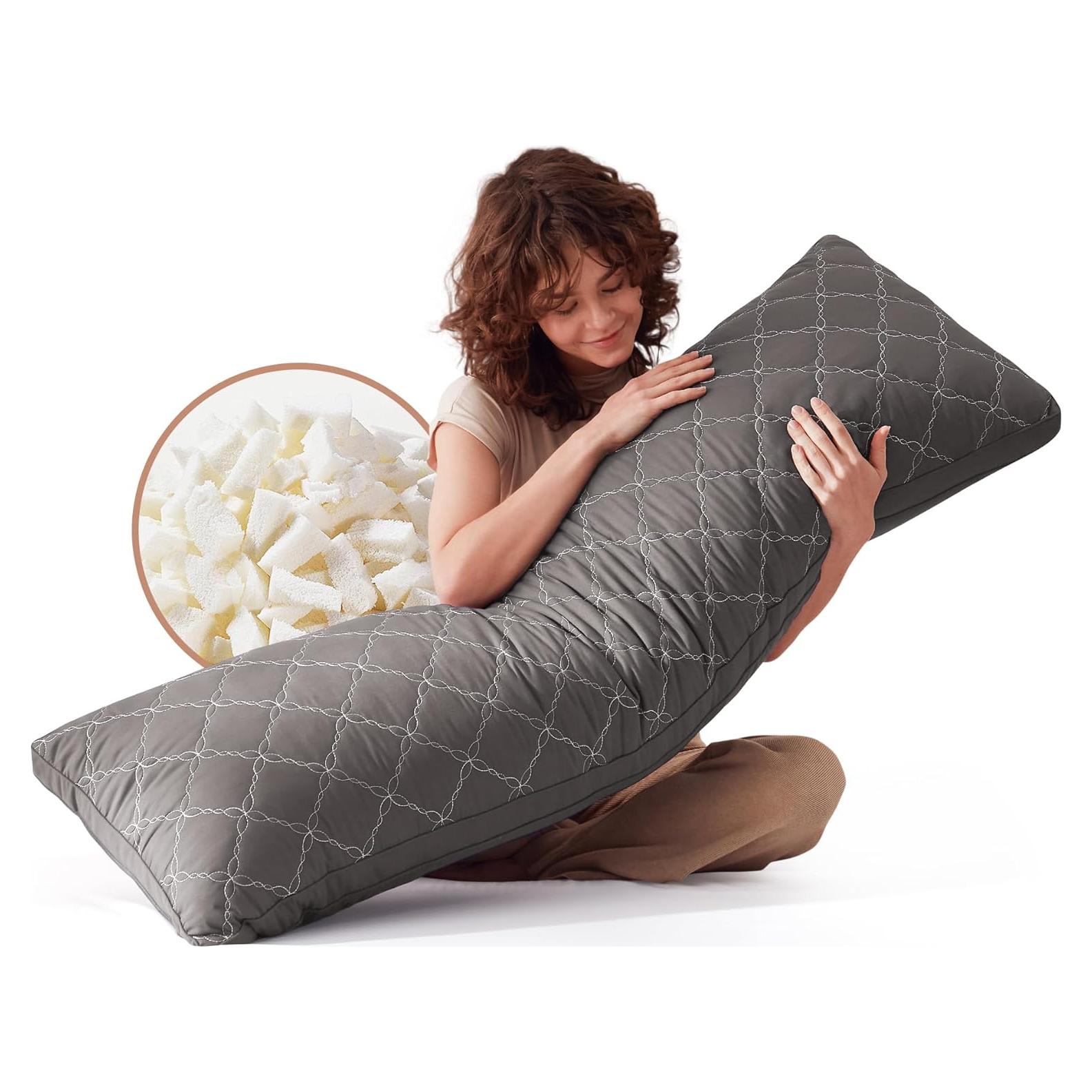 Almohada Corporal Decroom Espuma con Memoria 50.8x137.2 cm Gris