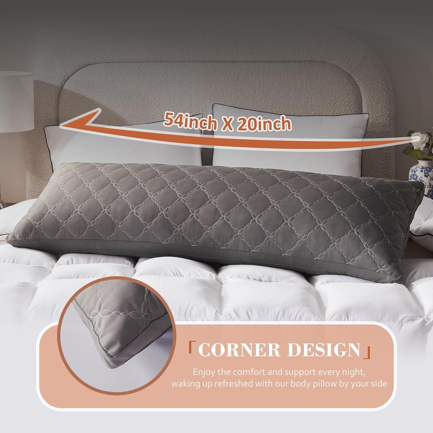 Almohada Corporal Decroom Espuma con Memoria 50.8x137.2 cm Gris
