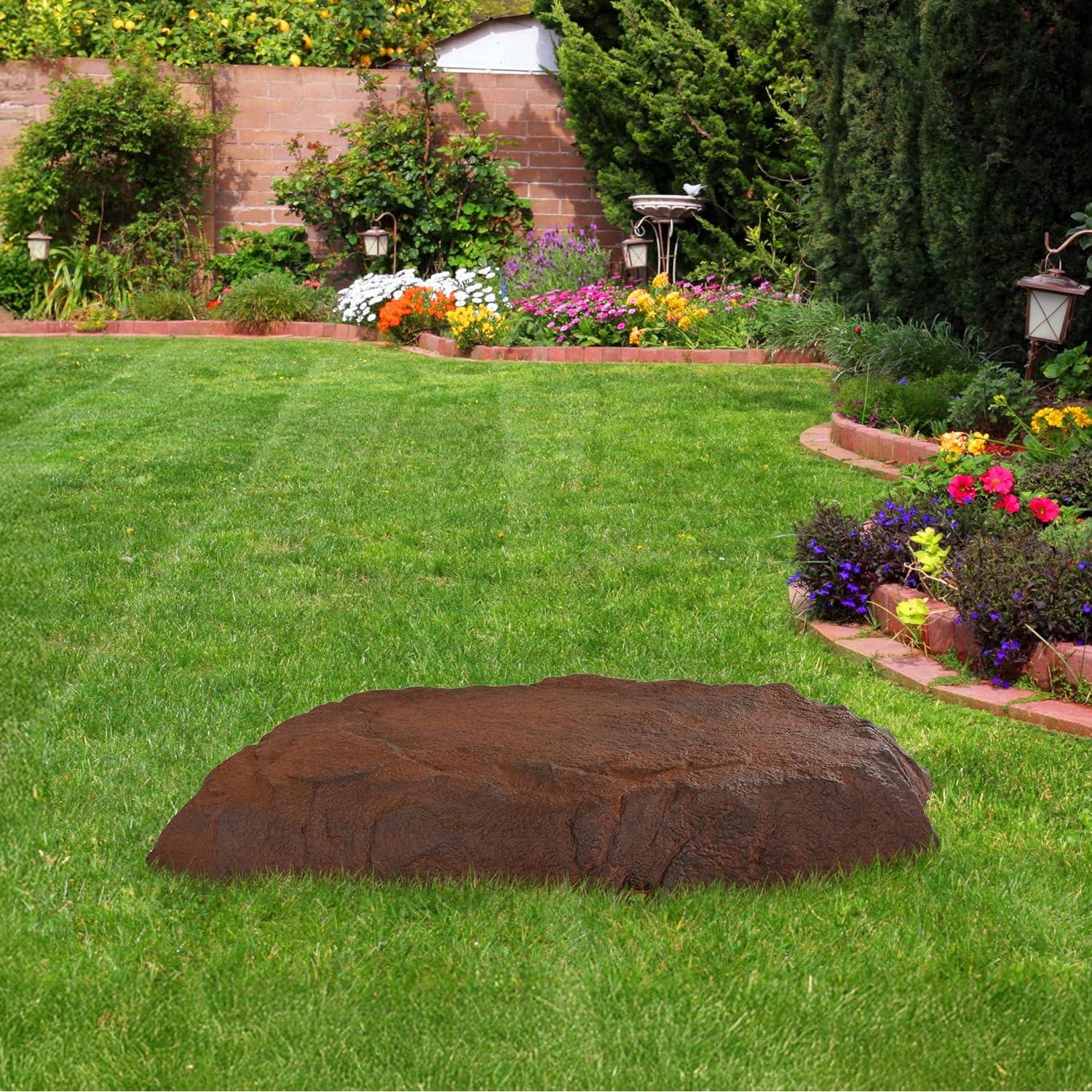 Cubierta de Roca Falsa Sunnydaze 30.75"x20"x3.5" Marrón