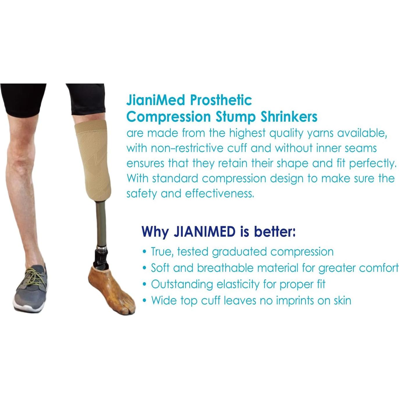 Reductor de muñón protésico JianiMed M 40cm compresión 20-30mmHg