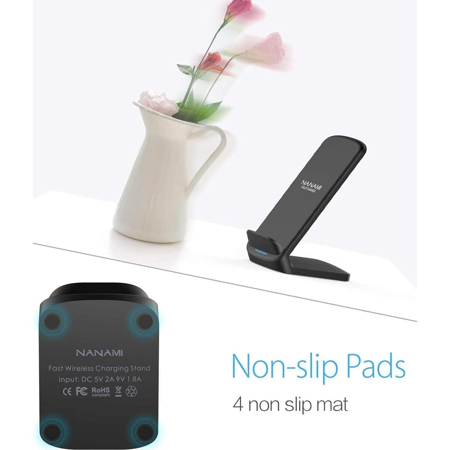 Cargador Inalámbrico Rápido NANAMI A800 15W Soporte Qi
