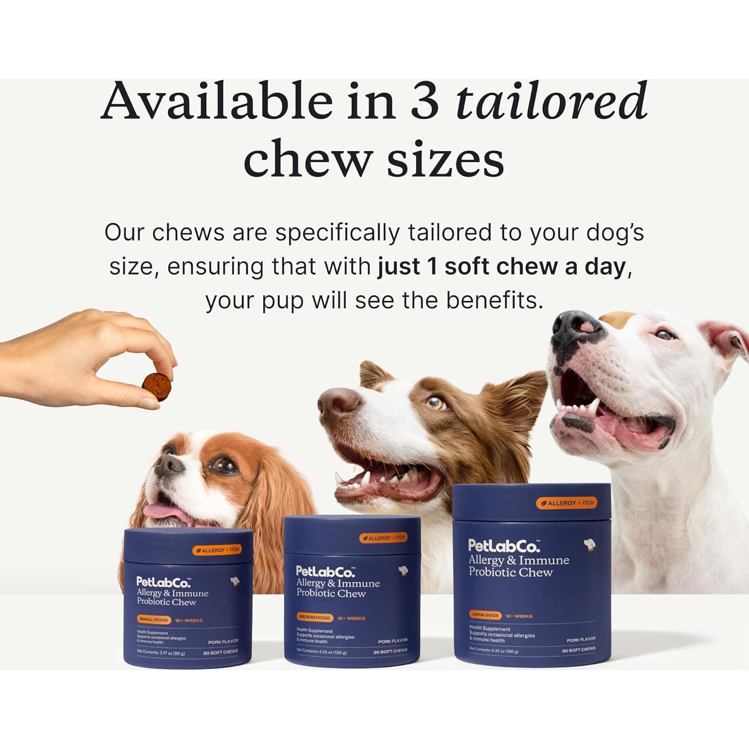 Masticables Probioticos PetLab Co. para Alergias Perros Pequeños - 30 Unidades