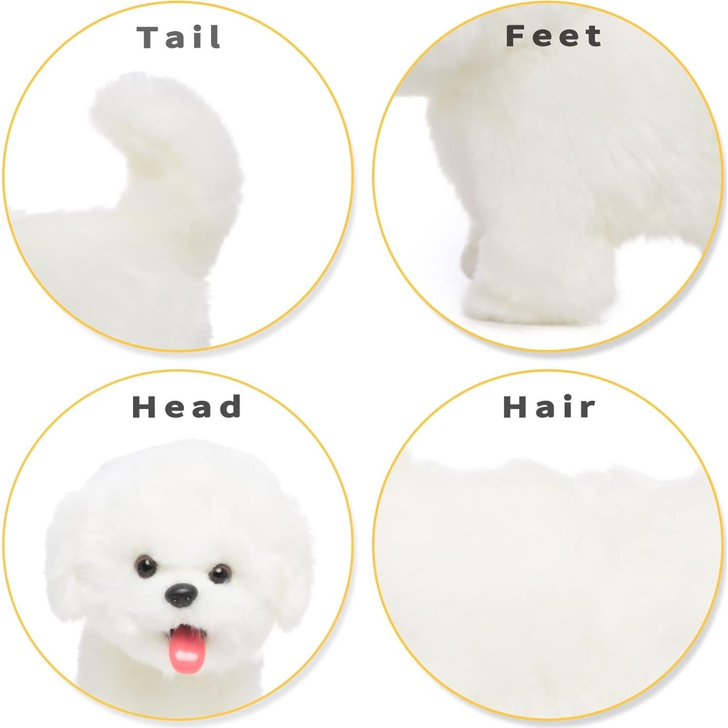 Perro Simulador Interactivo CU-MATE Maltés 30cm - Juguete Electrónico