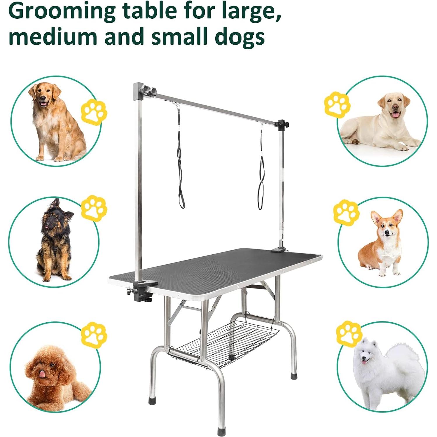 Mesa de Aseo para Perros LOVMOR 91.4x61cm Ajustable Plegable