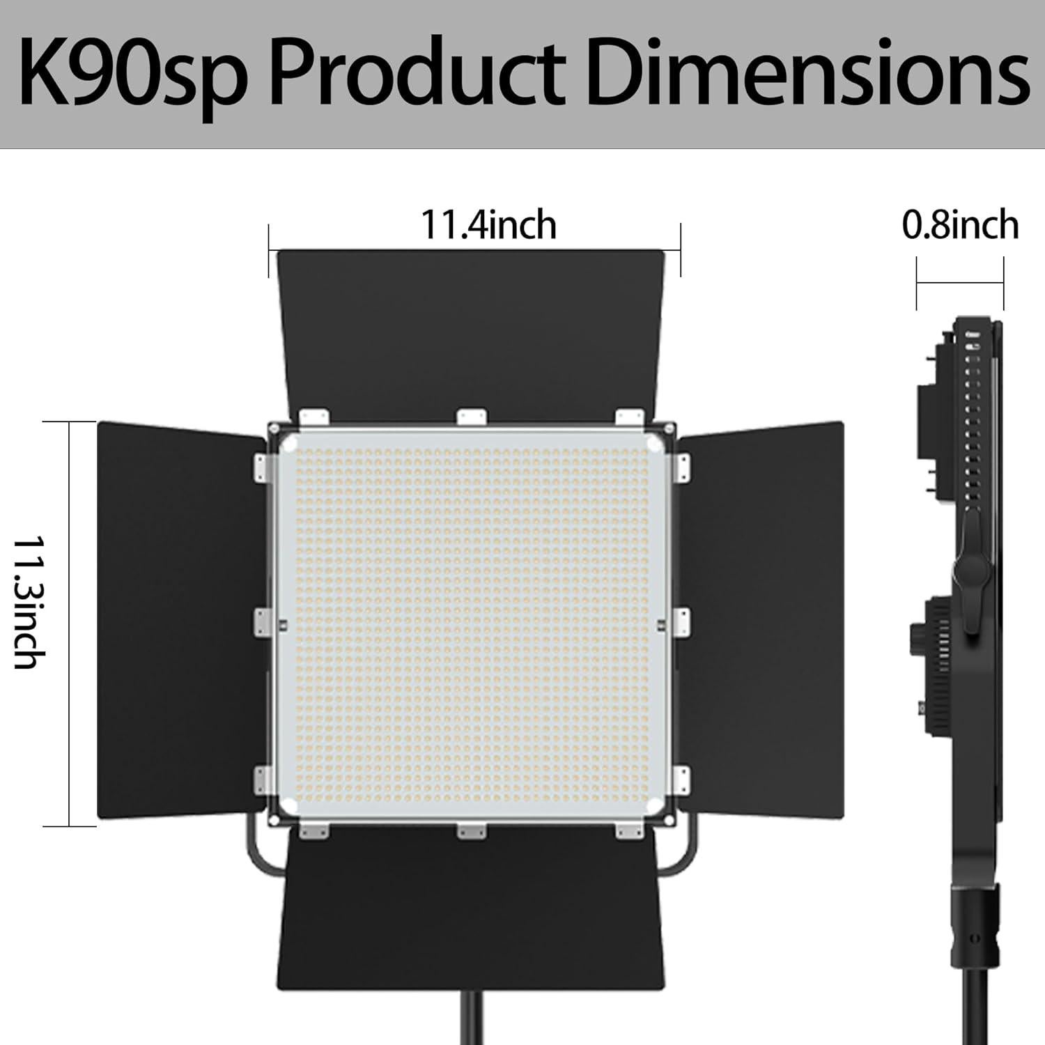 Luz de Panel LED Bi-Color 100W Pixel K90SP Ajustable 3000-8000K