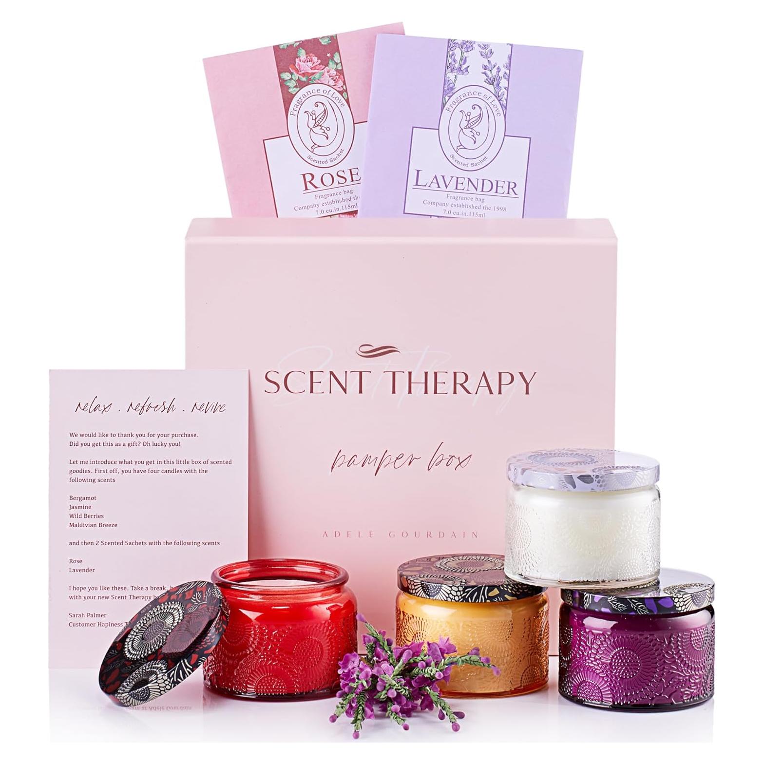 Juego de Velas Aromáticas ADELEGOURDAIN - 4 Fragancias 40h