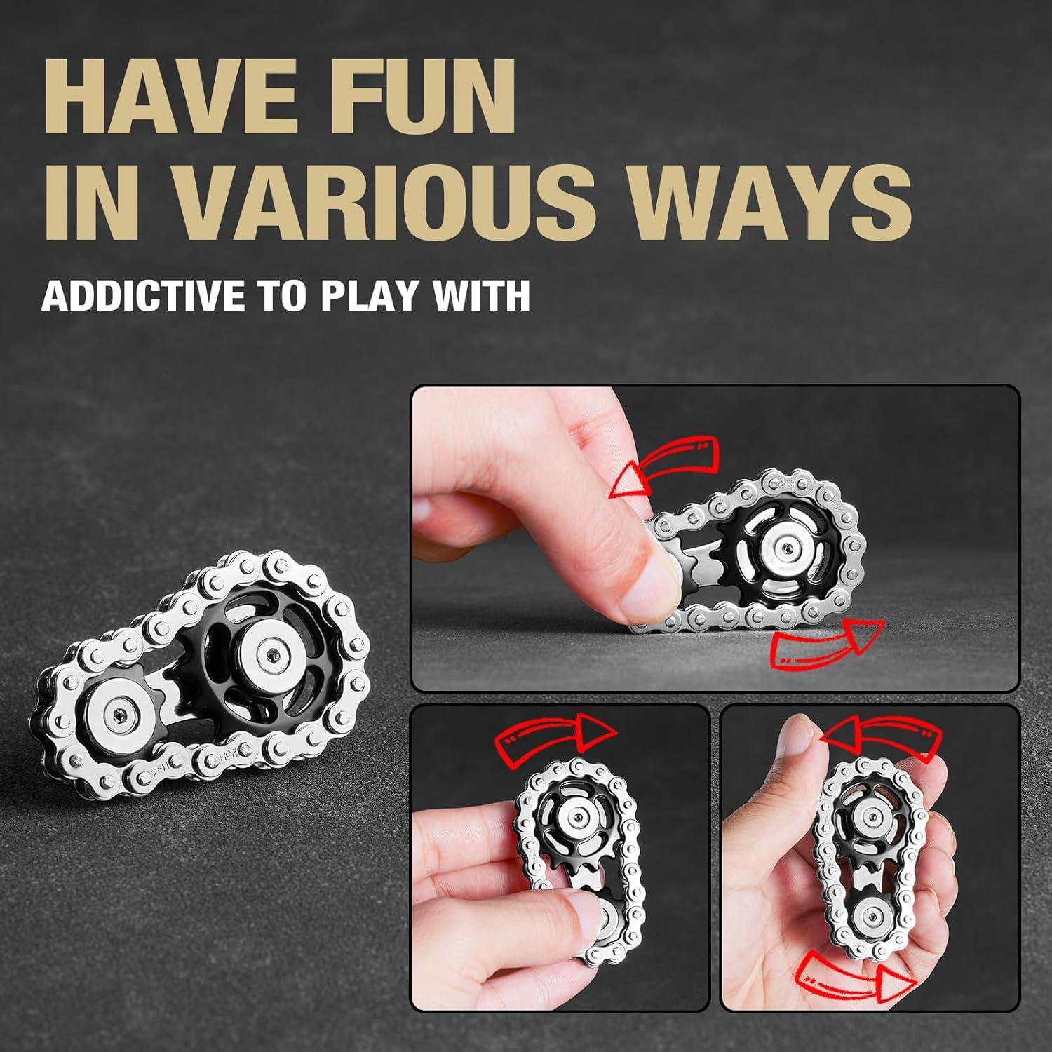 Cadena Fidget de Metal Yagnie para Alivio de Estrés - Negro