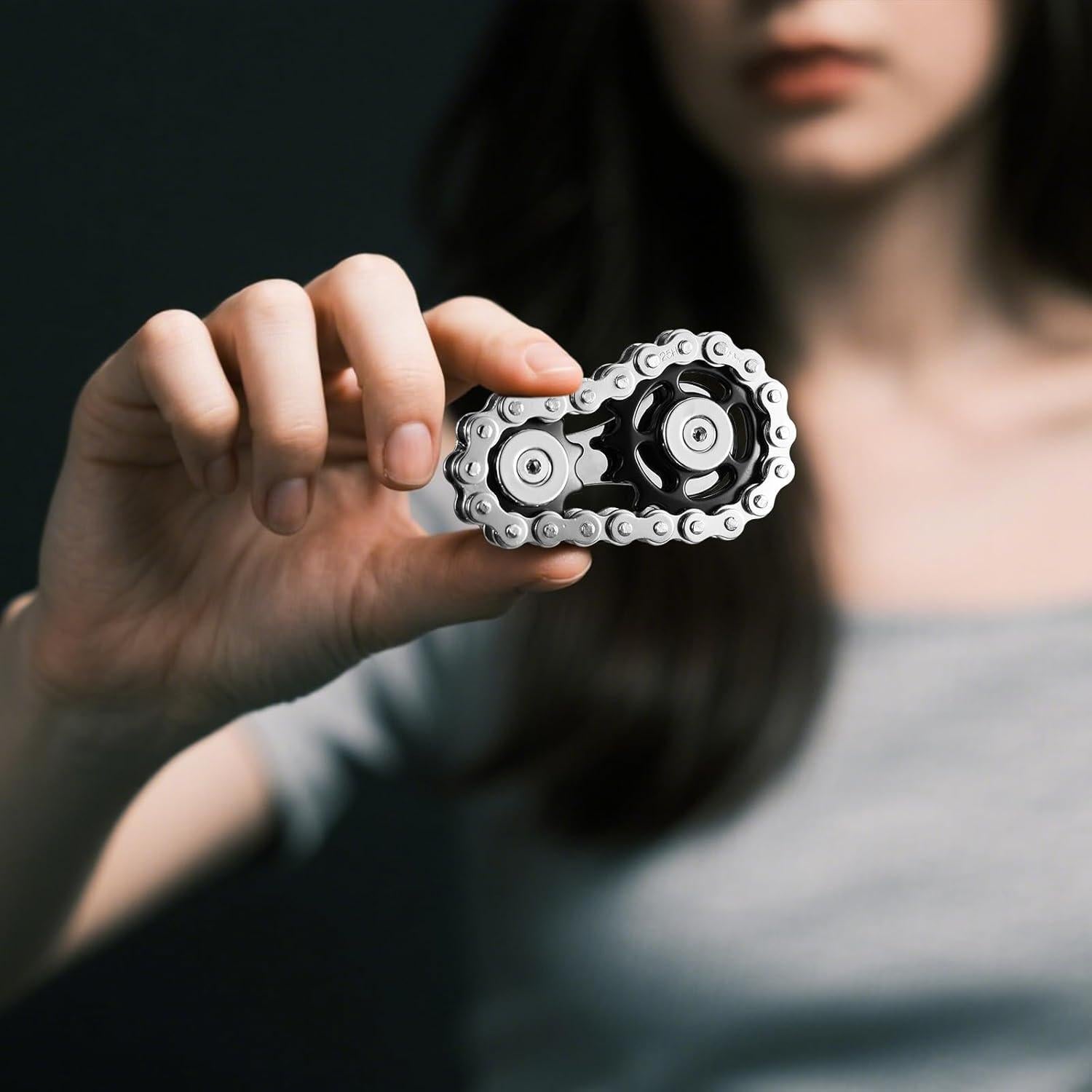 Cadena Fidget de Metal Yagnie para Alivio de Estrés - Negro