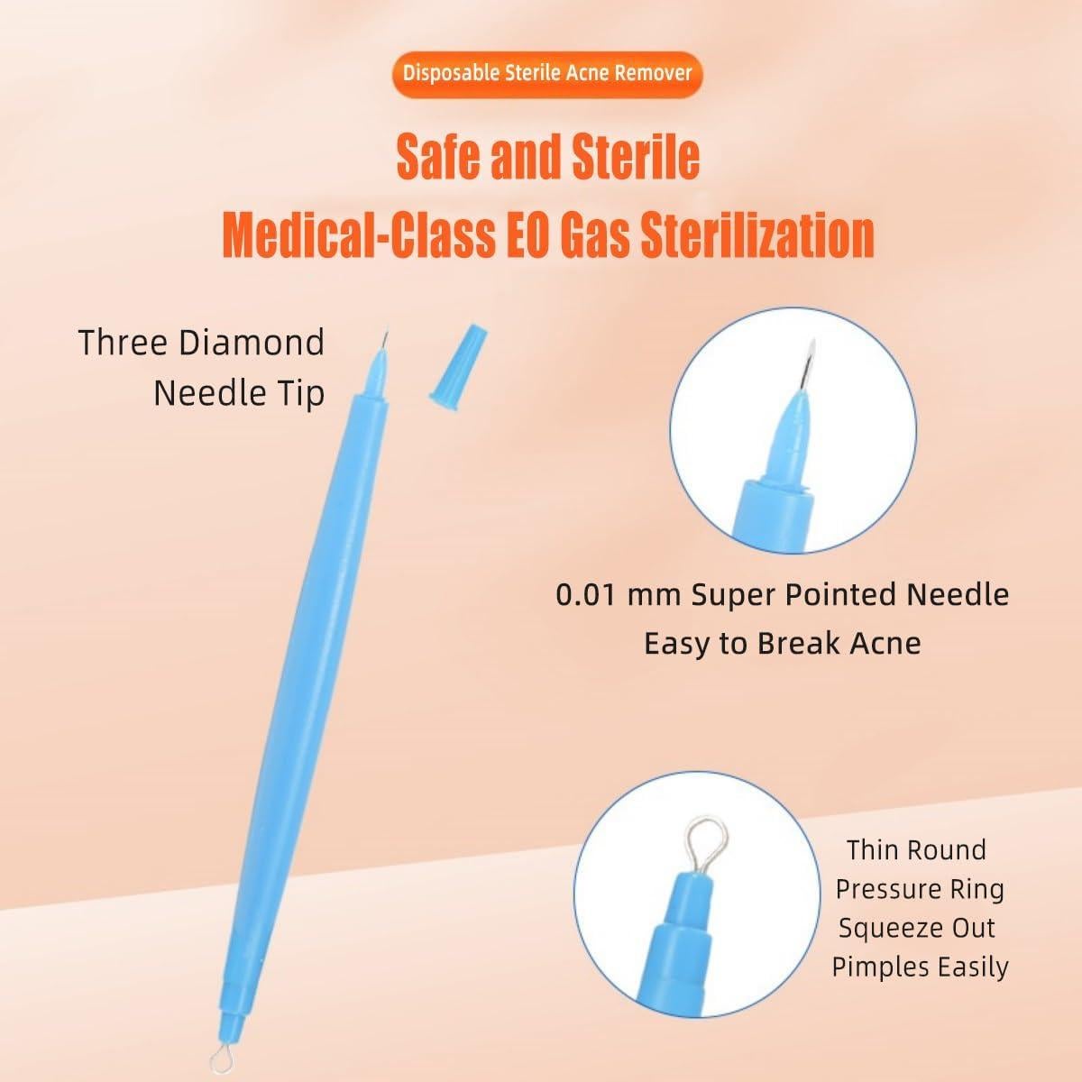 Paquete de 2 Herramientas Desechables Estériles BeiLaiSun para Eliminar Acné