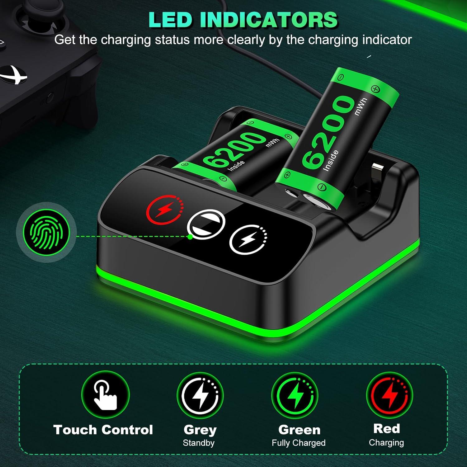 Paquete de Batería Recargable 6200mWh DINOSTRIKE para Xbox