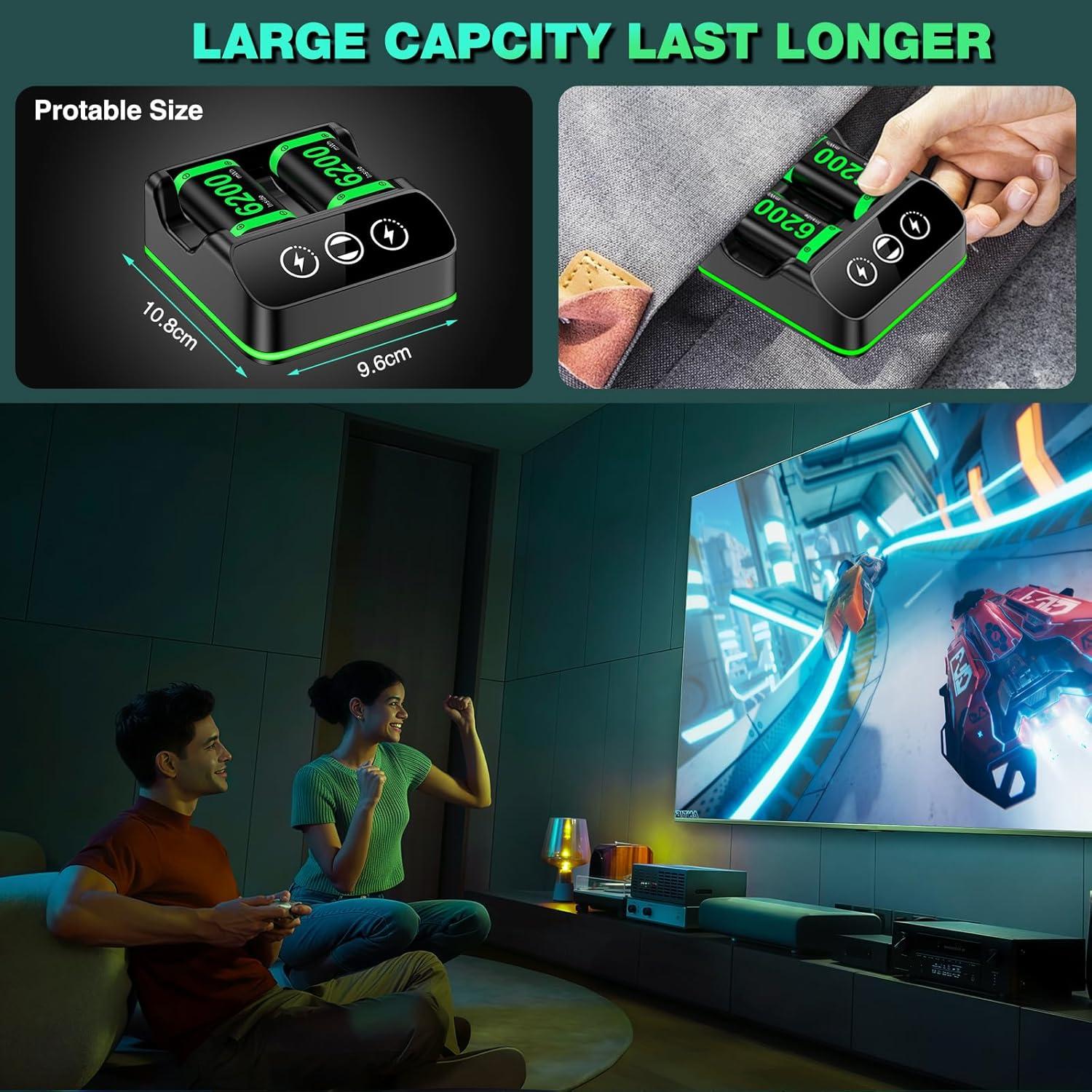 Paquete de Batería Recargable 6200mWh DINOSTRIKE para Xbox