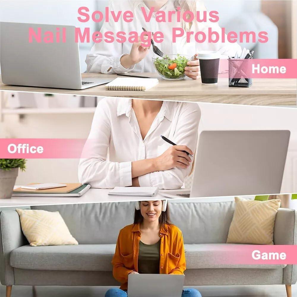 Cubierta de Teclado de Silicona KANCOKIT para Uñas Largas Rosa