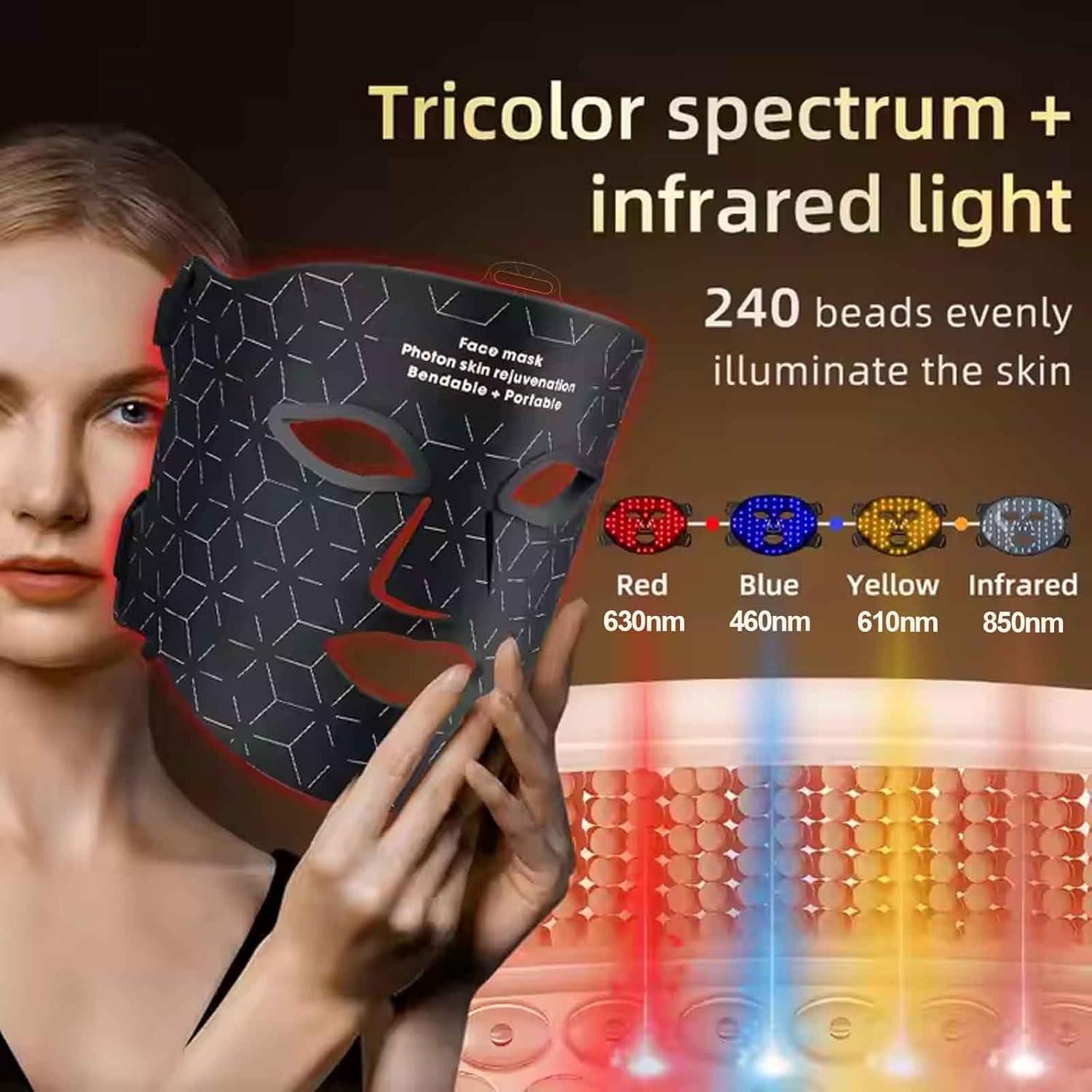 Máscara de Terapia de Luz Roja y Azul Supersred - Cuidado Facial
