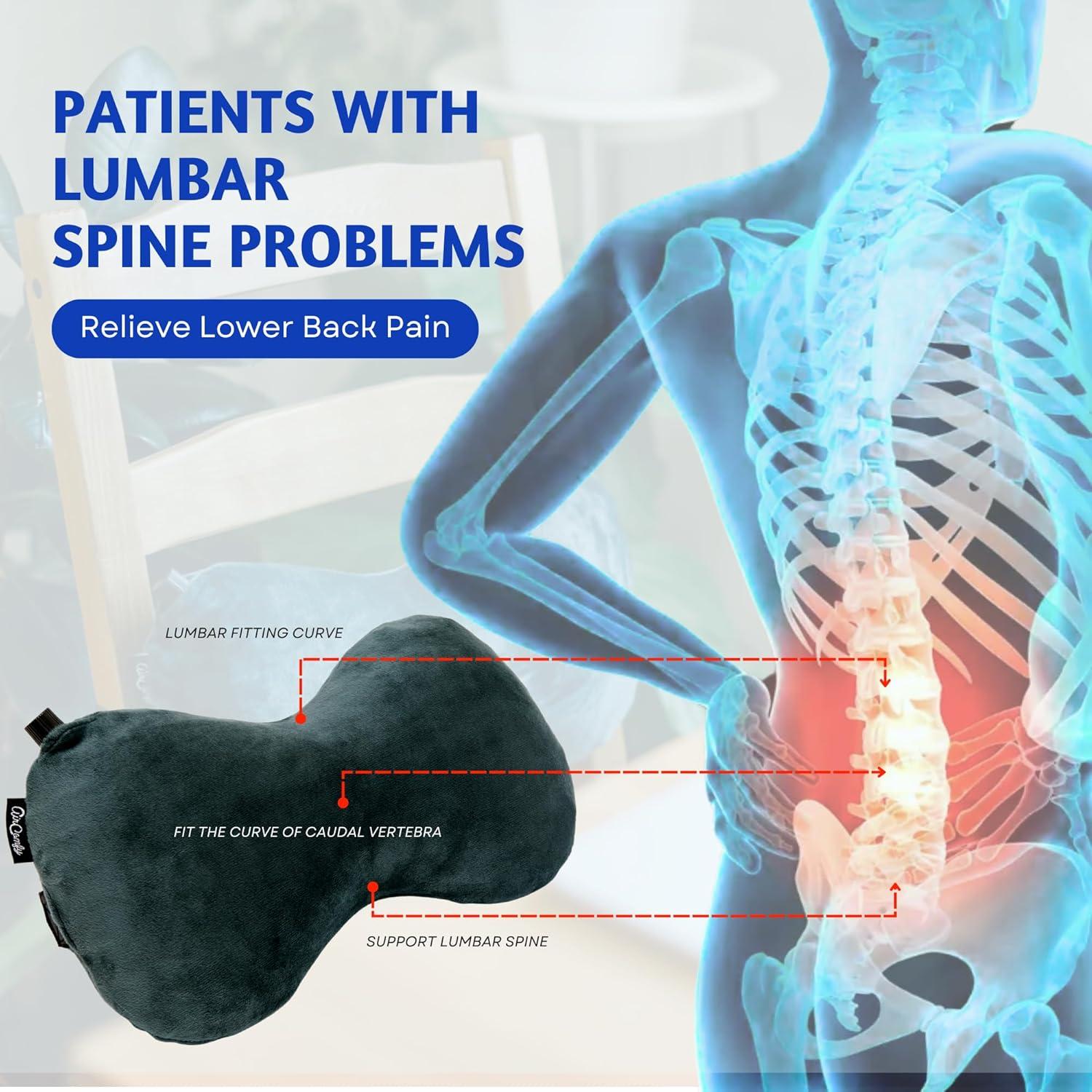 Almohada de Soporte Lumbar AirComfy Ajustable para Viajes