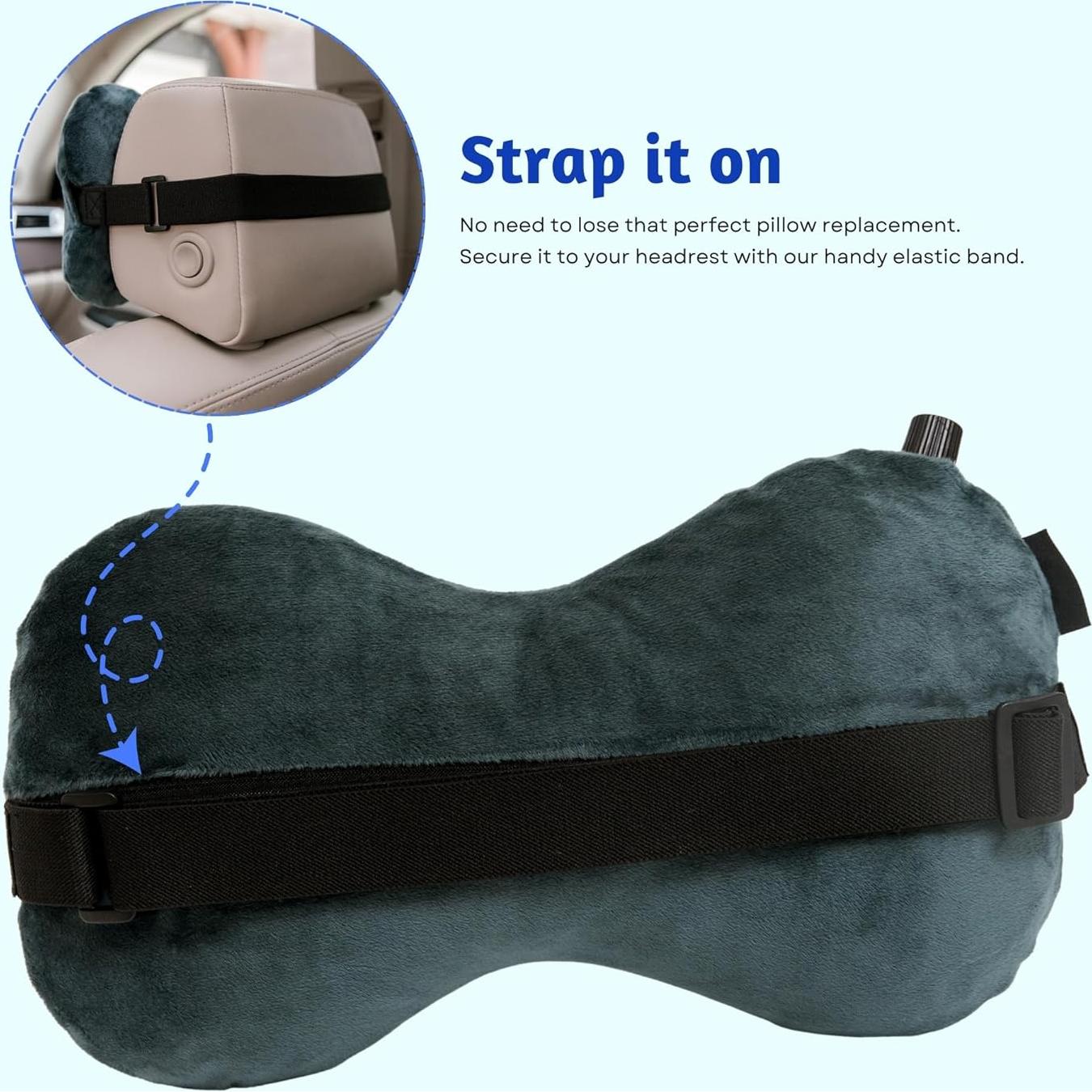 Almohada de Soporte Lumbar AirComfy Ajustable para Viajes
