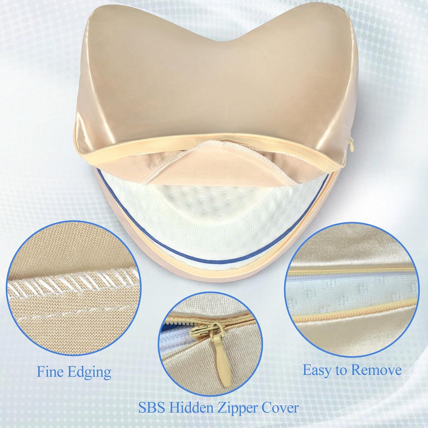 Funda de Almohada para Rodilla Zelimun 25x25x15cm Satén Champán