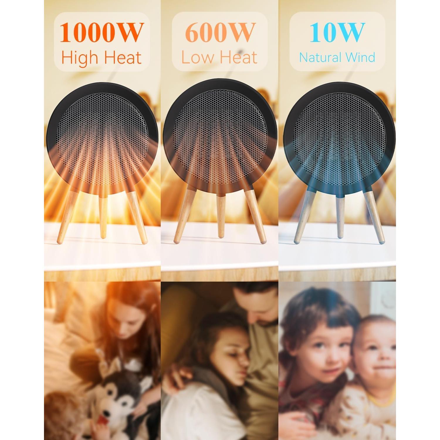 Calentador Eléctrico Gaiatop K-116 Portátil 1000W Negro