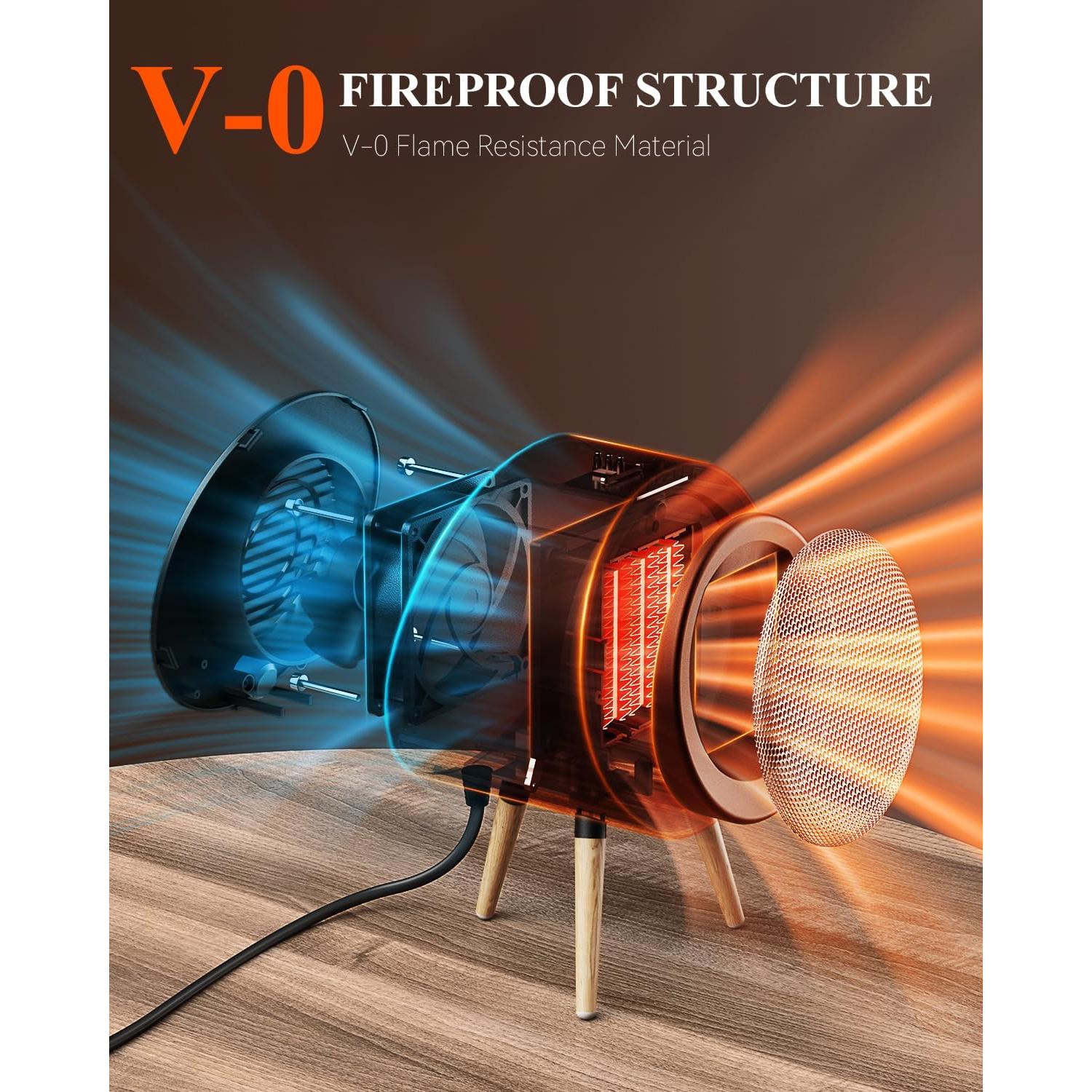 Calentador Eléctrico Gaiatop K-116 Portátil 1000W Negro