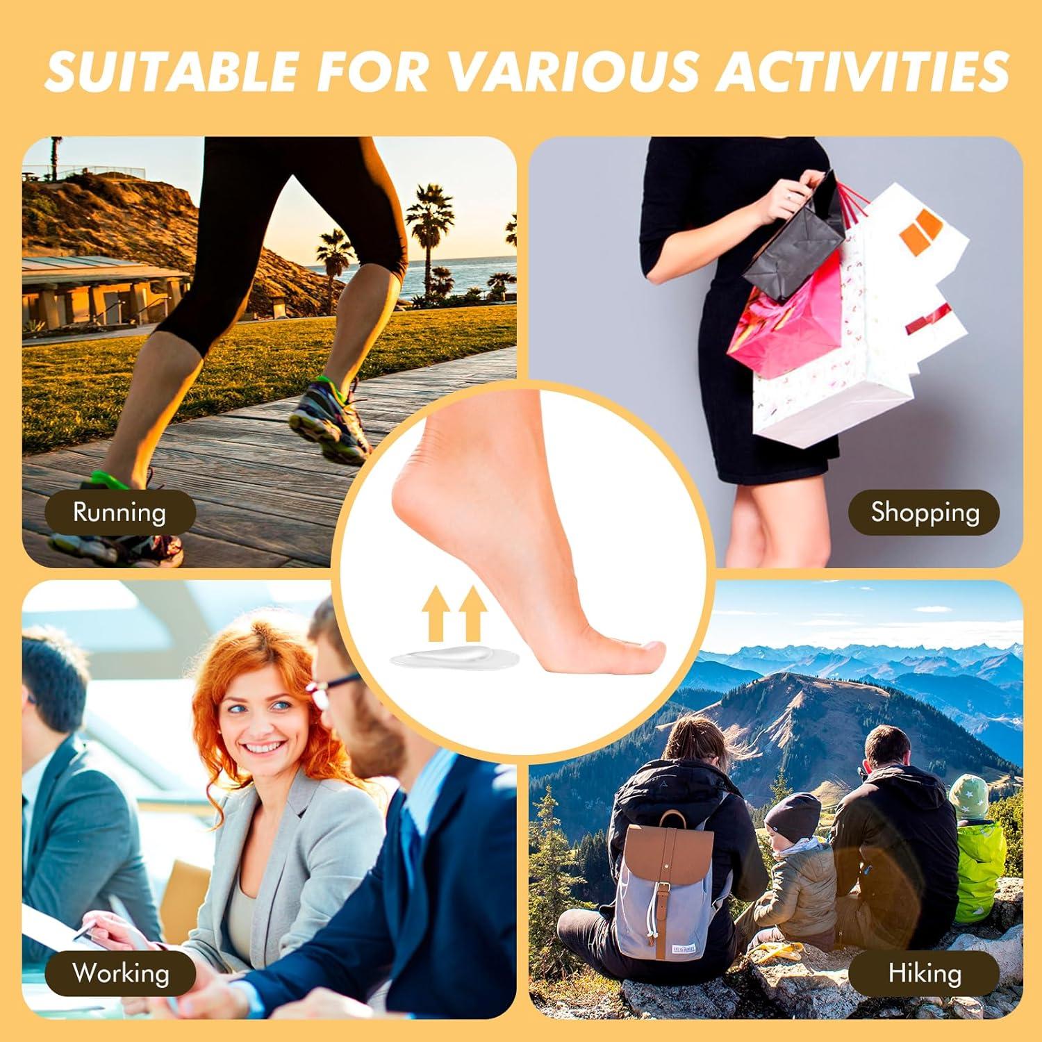 Inserts de Soporte Arqueado BelugaCare - 6 Pares Gel Transparente