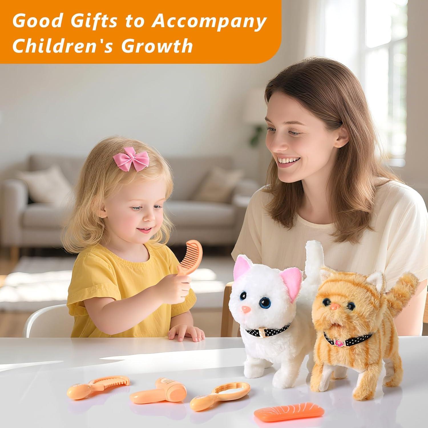 Gato de Peluche Interactivo WorWoder - Gatito Mecánico Blanco