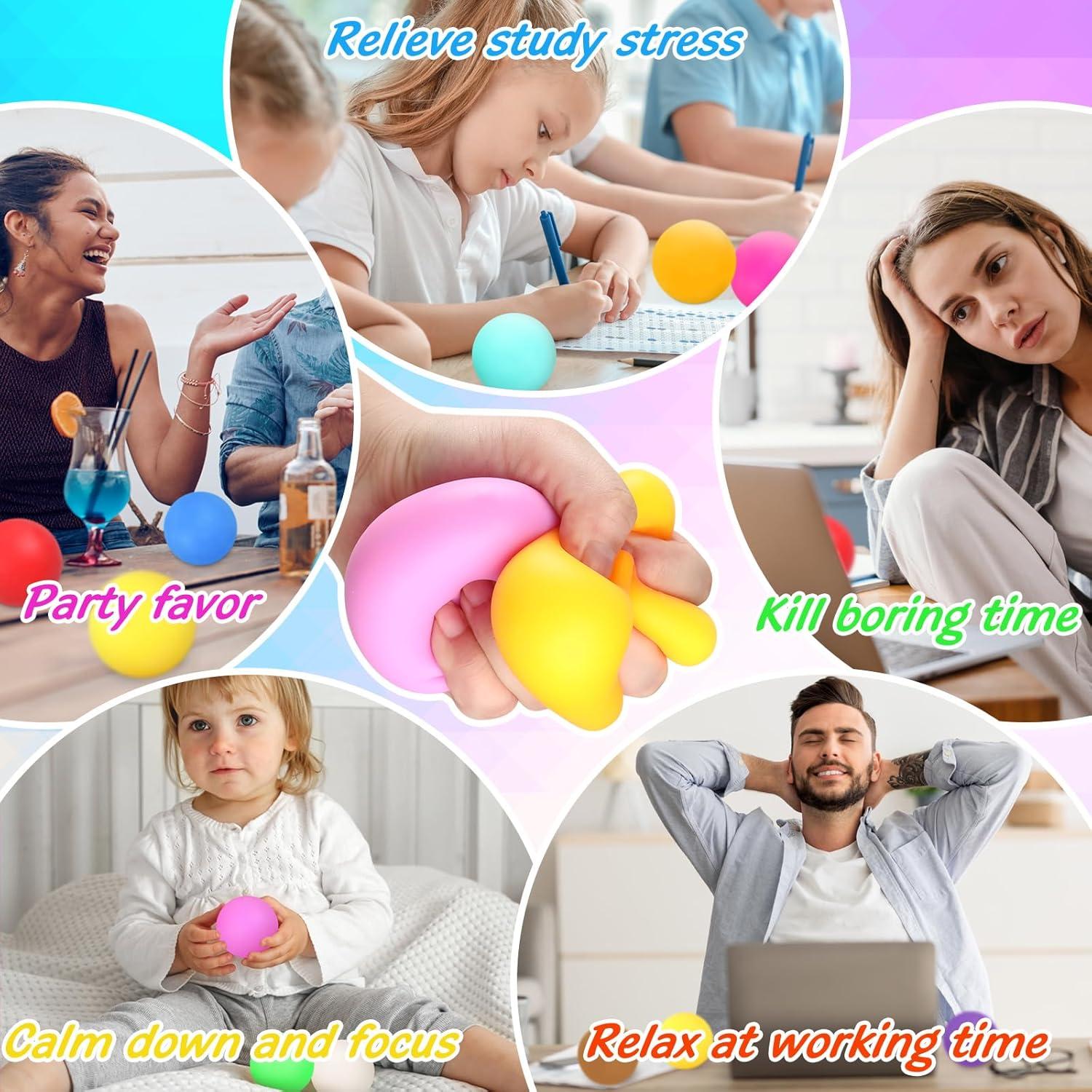 40 Pelotas Antiestrés Viroucal - Juguetes Sensoriales 4.57 cm