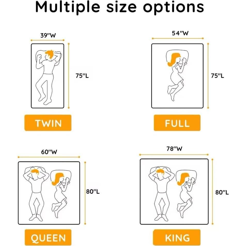 Almohadilla Eléctrica King SUNNY HEAT 198x203cm 4 Niveles Calor