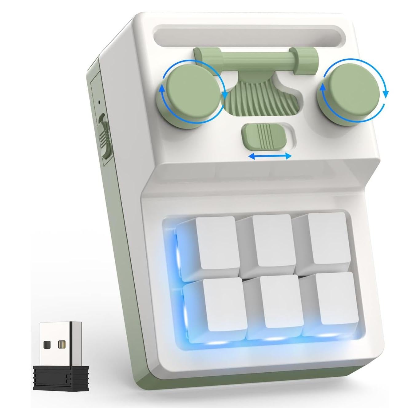 Teclado Gaming Macro Programable Hangzhou 6 Teclas RGB Verde