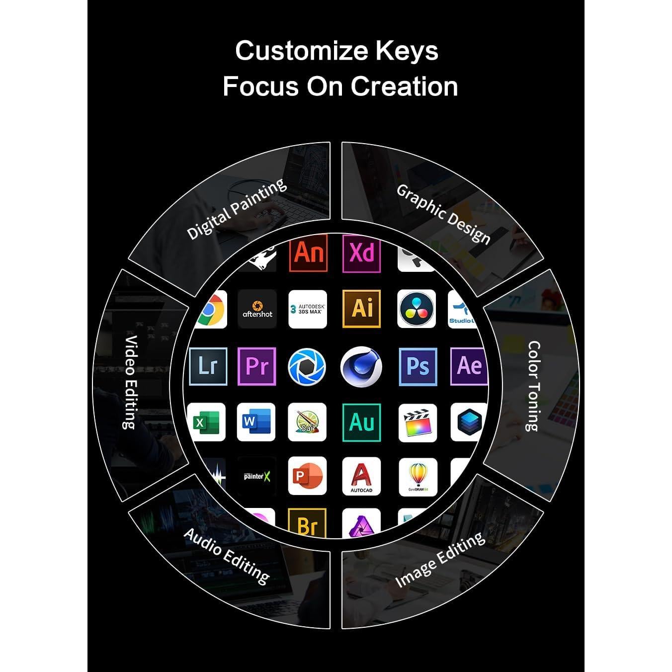 Teclado Gaming Macro Programable Hangzhou 6 Teclas RGB Verde