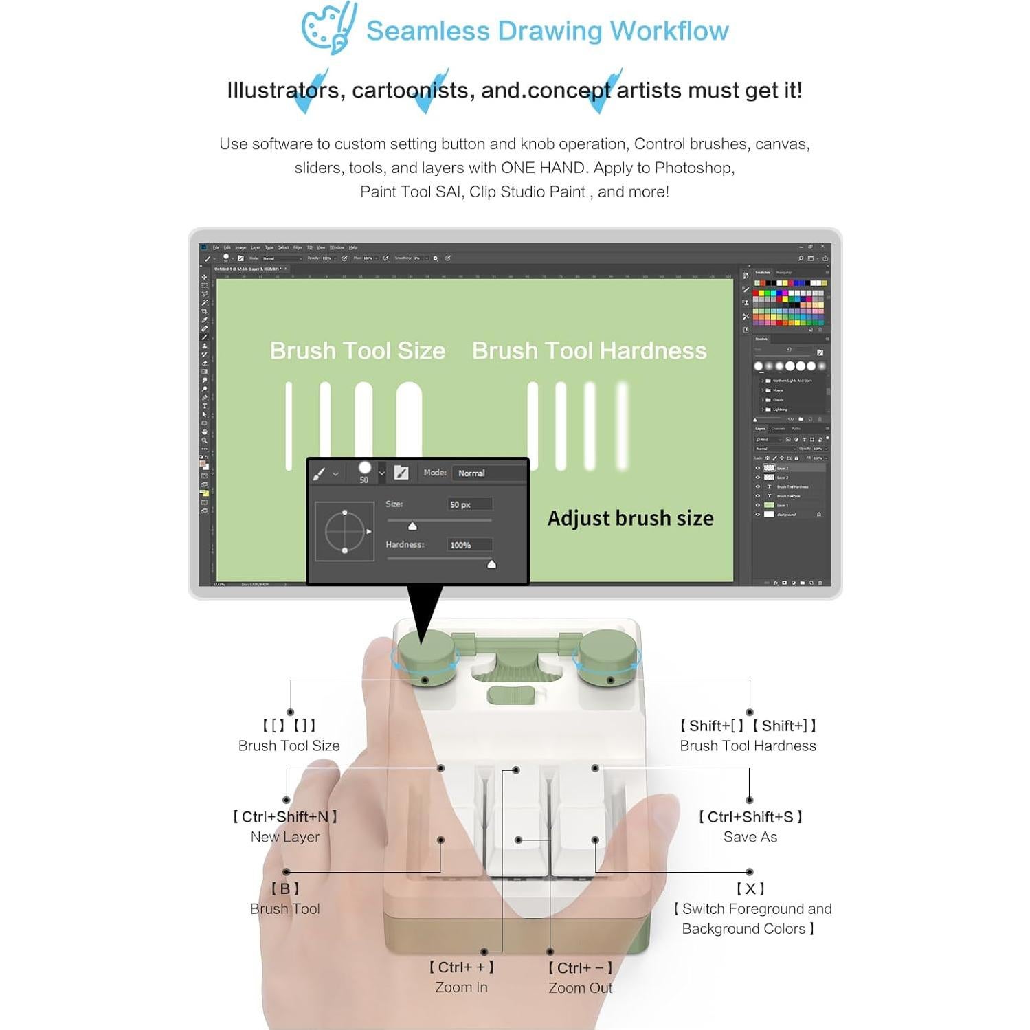 Teclado Gaming Macro Programable Hangzhou 6 Teclas RGB Verde