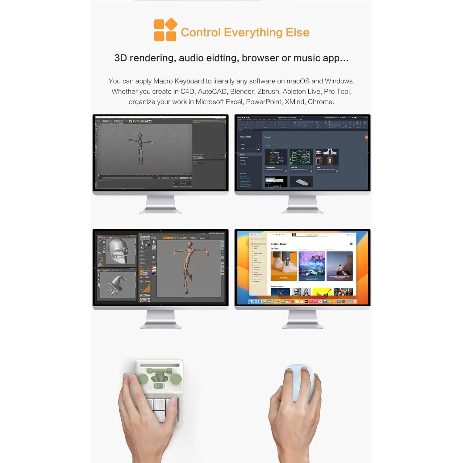 Teclado Gaming Macro Programable Hangzhou 6 Teclas RGB Verde