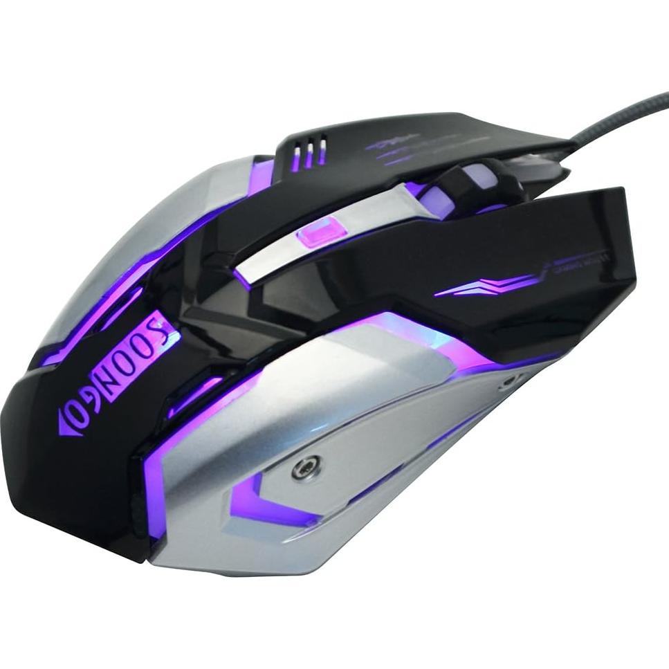 Ratón Gaming SOON GO Ajustable 3200 DPI USB con 4 Luces LED