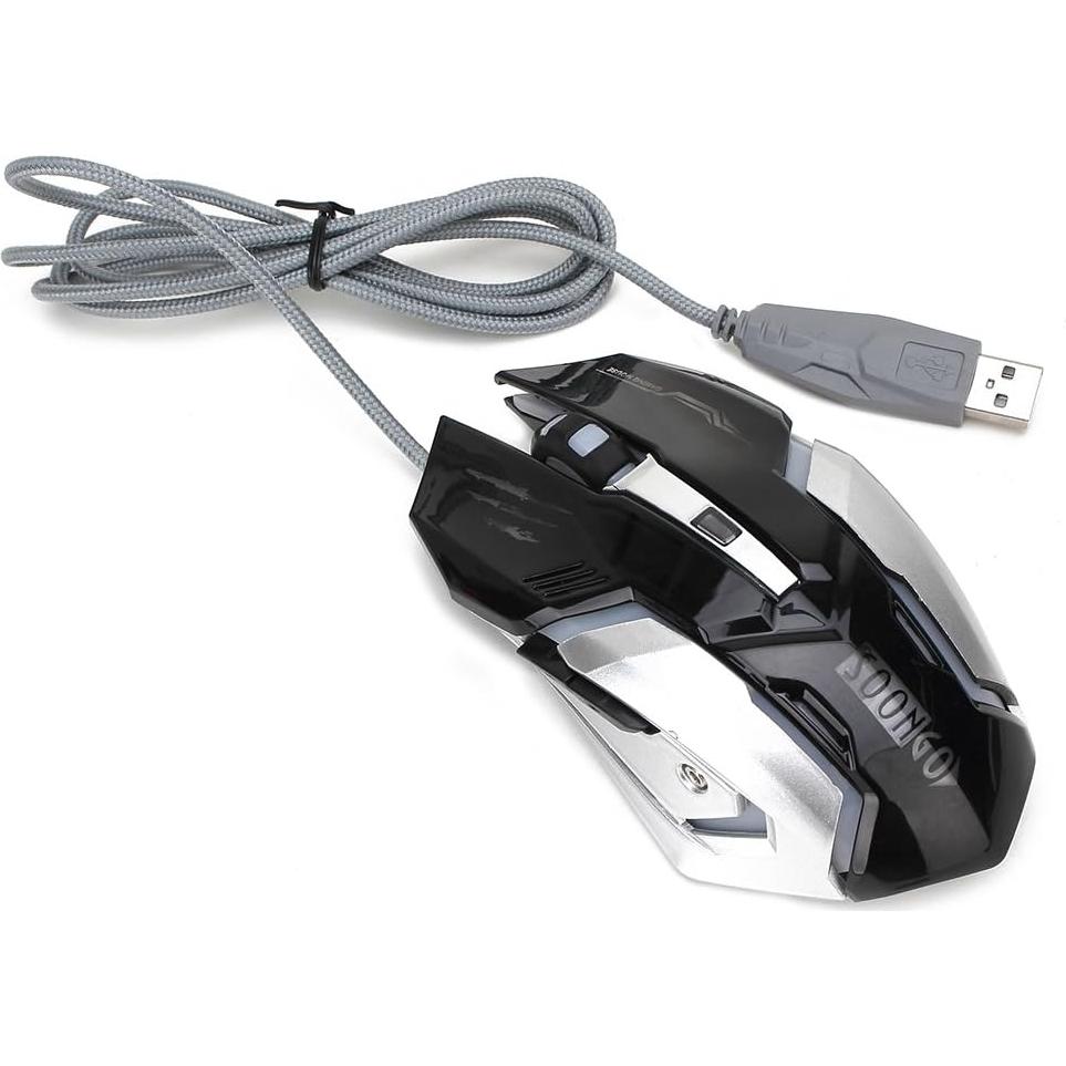 Ratón Gaming SOON GO Ajustable 3200 DPI USB con 4 Luces LED