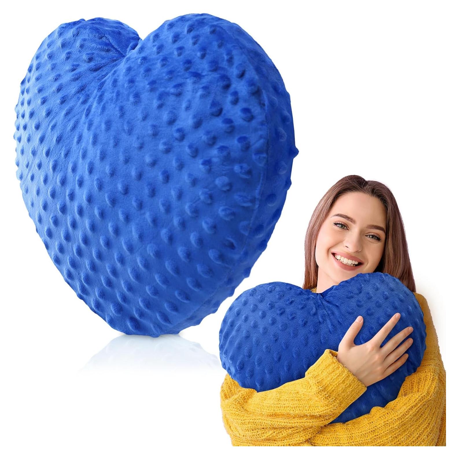 Almohada Sensorial con Peso Briwooody Corazón 30x30 cm Azul