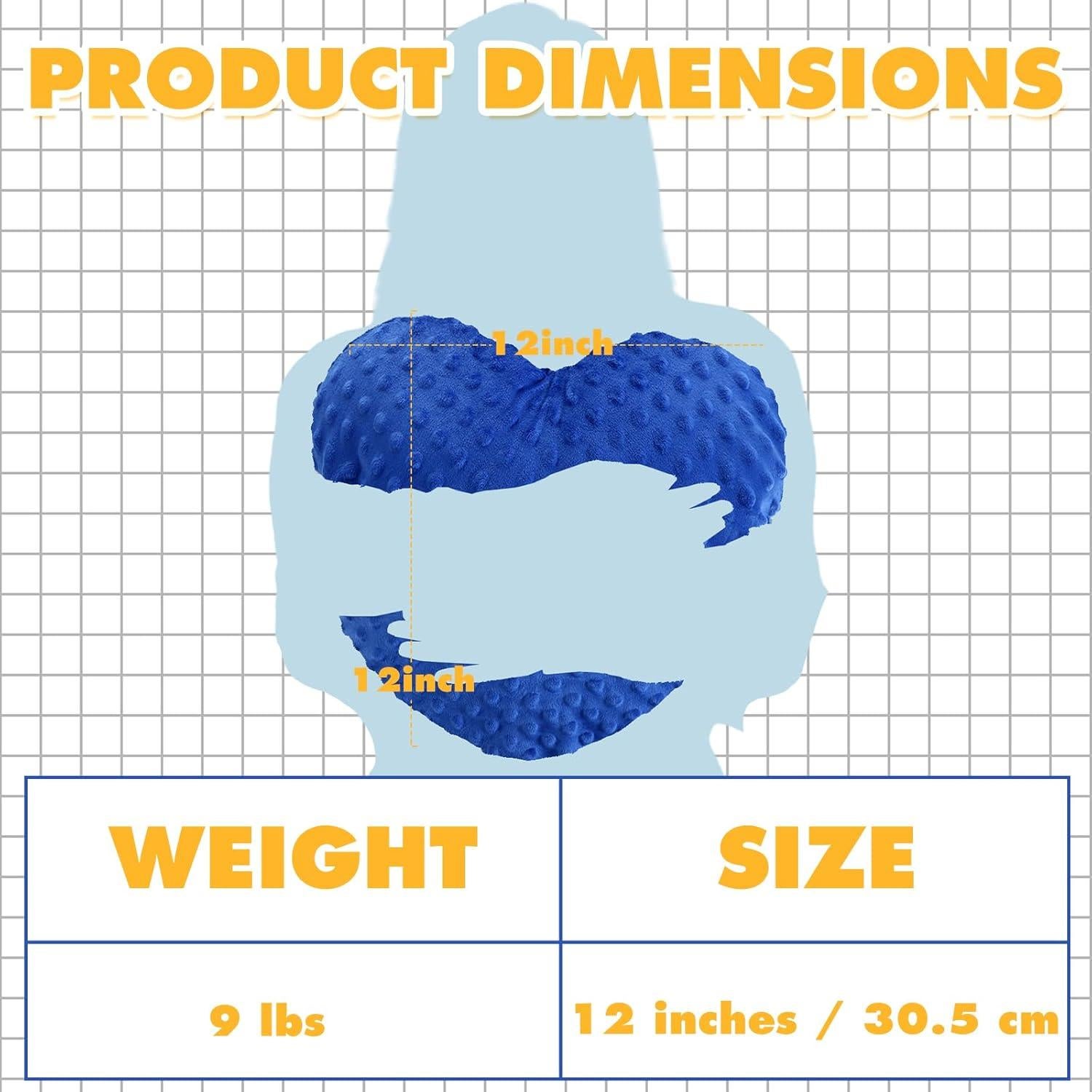 Almohada Sensorial con Peso Briwooody Corazón 30x30 cm Azul