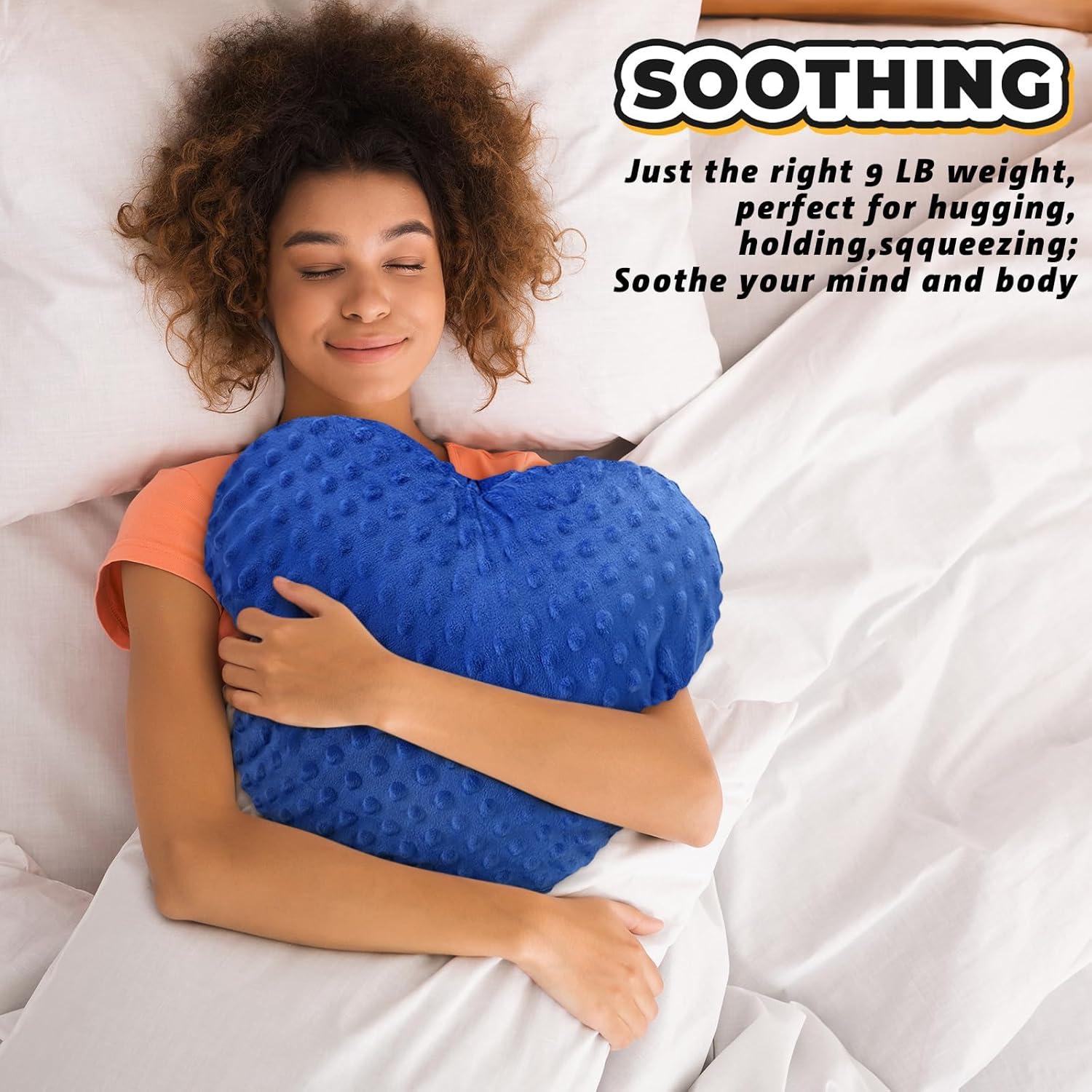 Almohada Sensorial con Peso Briwooody Corazón 30x30 cm Azul