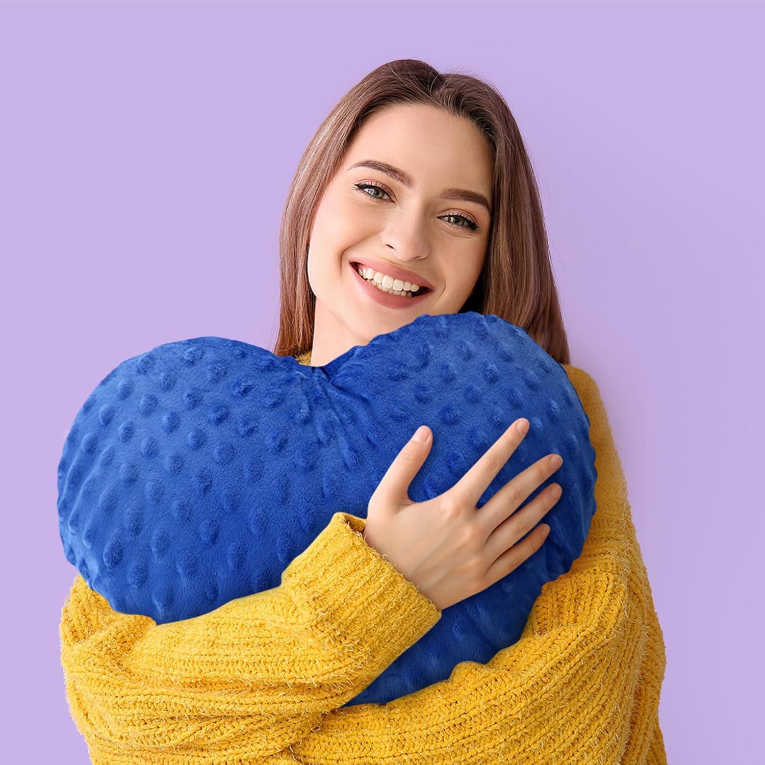 Almohada Sensorial con Peso Briwooody Corazón 30x30 cm Azul