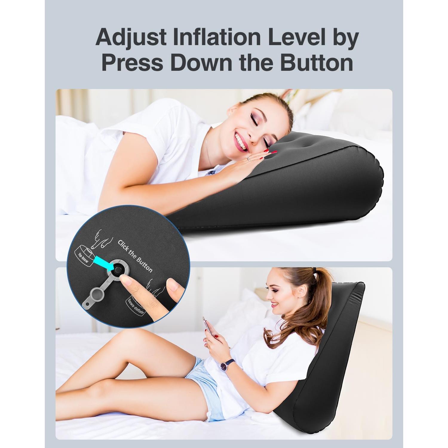 Cojín Inflable en Forma de Cuña Luxtude para Espalda y Piernas