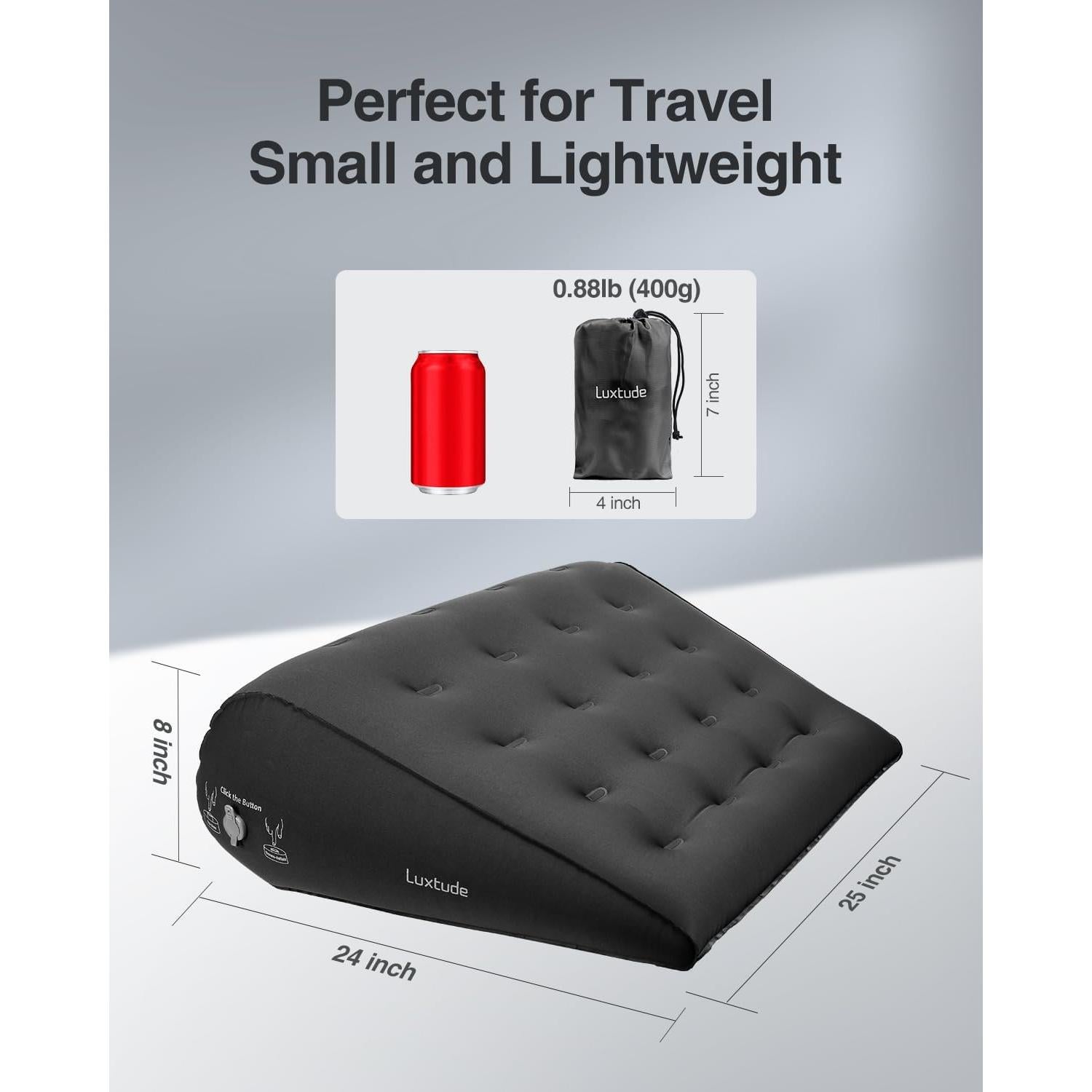 Cojín Inflable en Forma de Cuña Luxtude para Espalda y Piernas