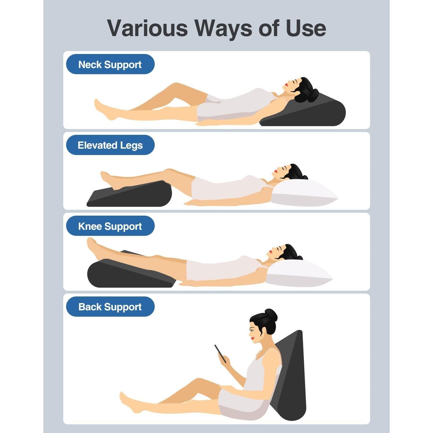 Cojín Inflable en Forma de Cuña Luxtude para Espalda y Piernas