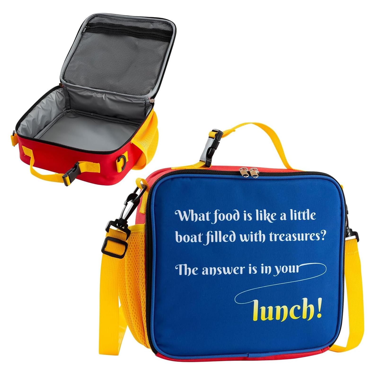 Bolsa de Almuerzo Aislada ZBJZJM Tricolor para Niños 24x24x10cm