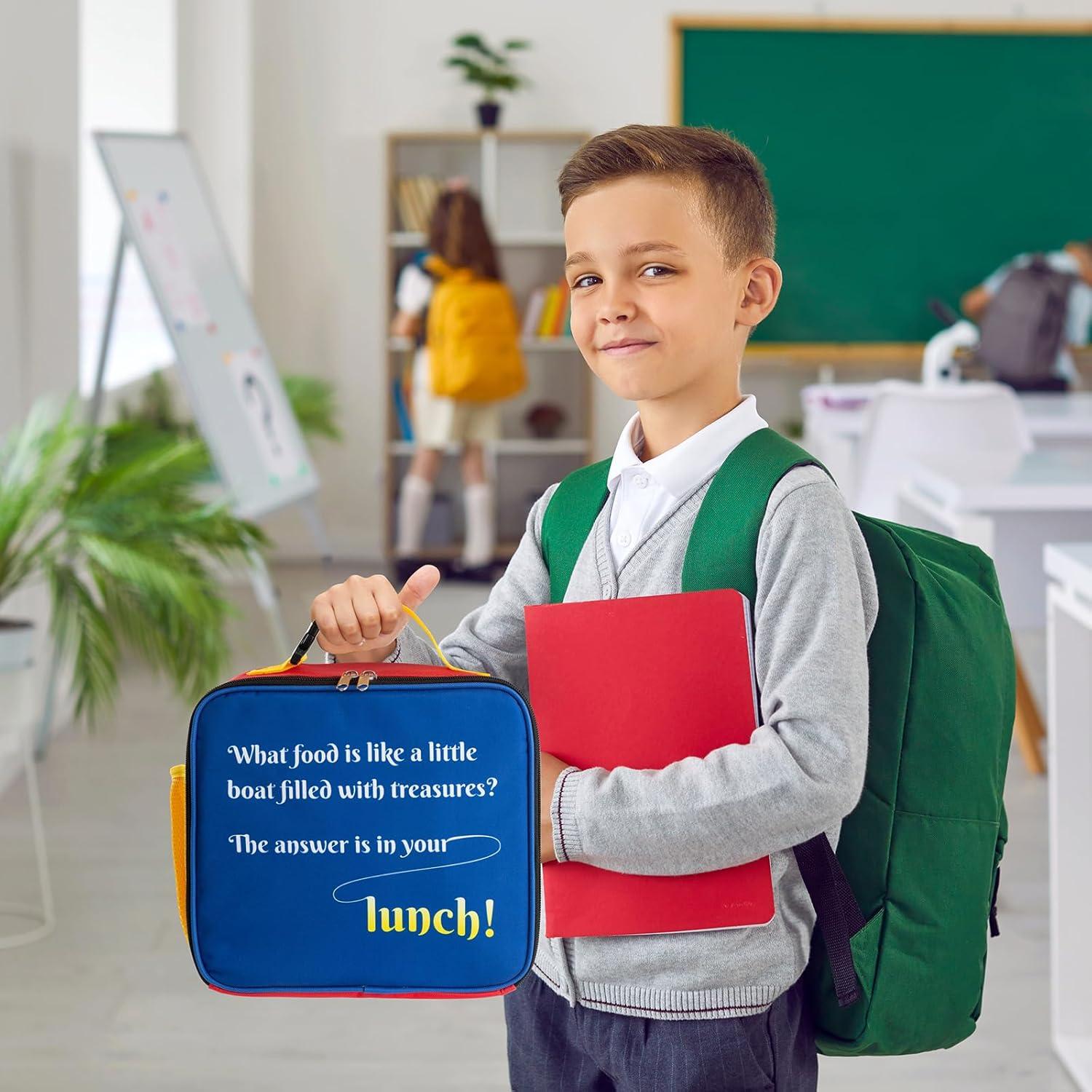 Bolsa de Almuerzo Aislada ZBJZJM Tricolor para Niños 24x24x10cm