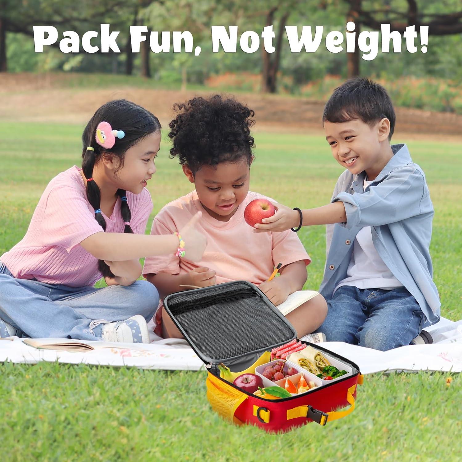 Bolsa de Almuerzo Aislada ZBJZJM Tricolor para Niños 24x24x10cm