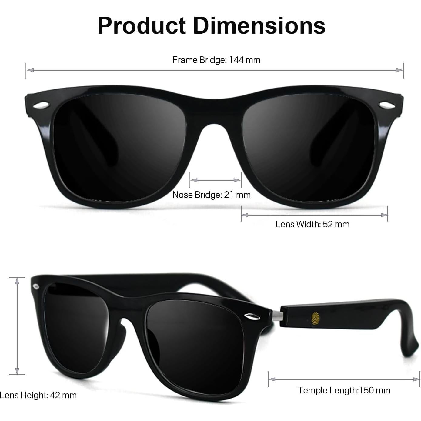 Gafas de sol inteligentes HAIXINDA MZ08 Bluetooth UV400